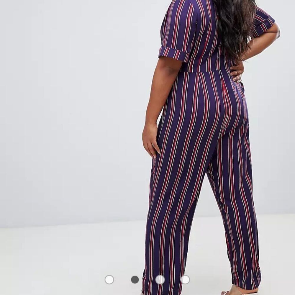 🆕 Wrap Jumpsuit with self buckle in stripe - Picture 4 of 6